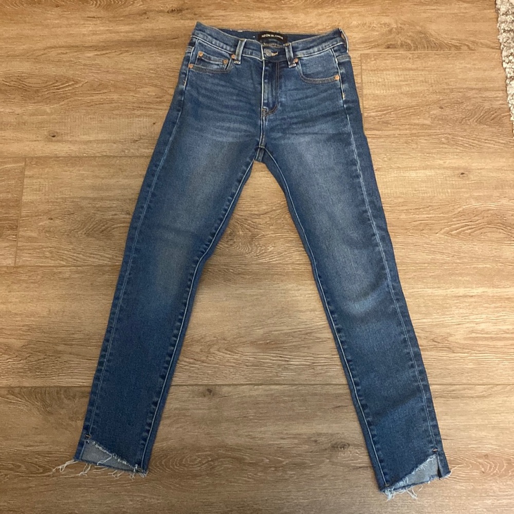 NEON BLONDE SIZE 26 BOMBSHELL High Rise Skinny Jeans